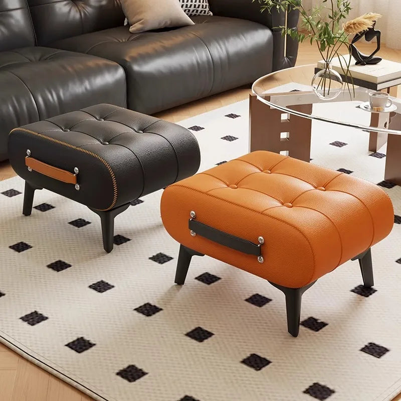 Home Low Stool Living Room Small Stool Coffee Table Sofa Footrest Shoe Changing Stool High-end Portable Stool