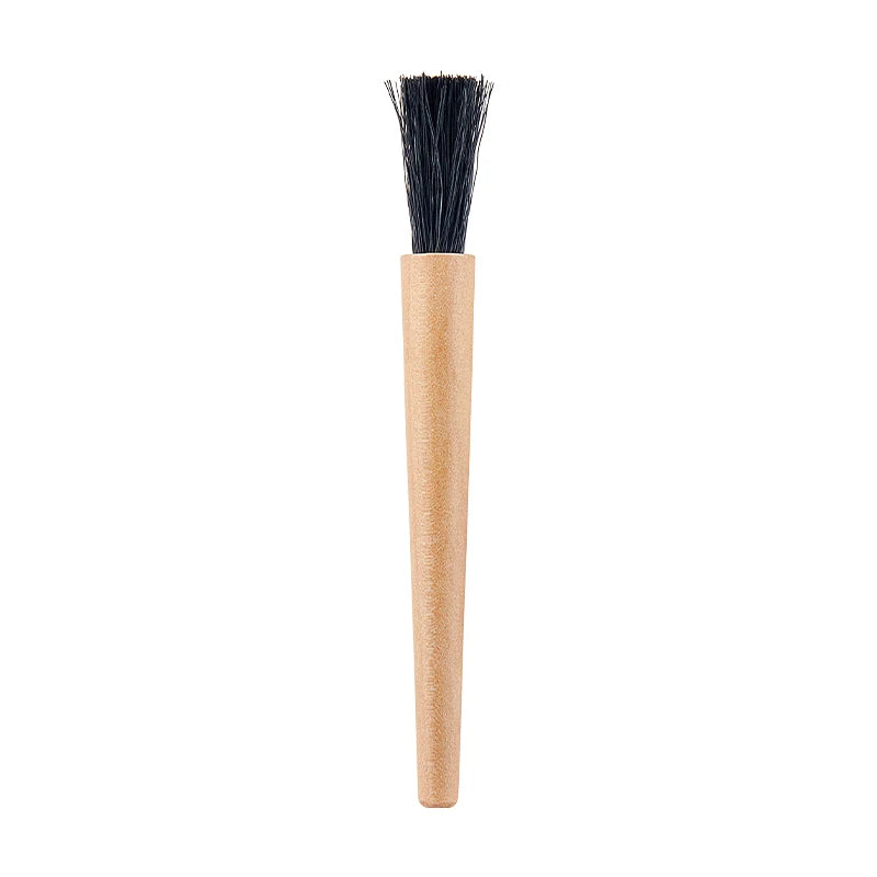 Factory Direct Sales Can Do Customized logo Manual Easy to Use Coffee Grinder Cleaning Tool Brush With Solid Wooden Handle