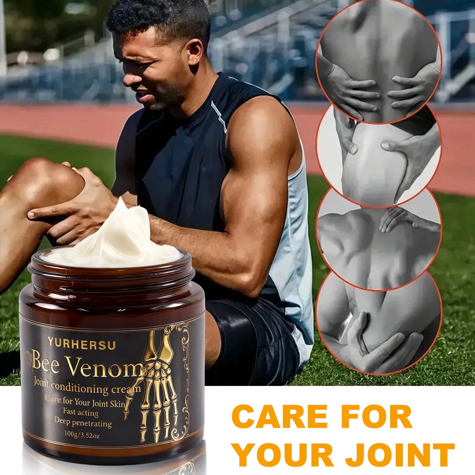 Multi-Scenario Bee Venom Joint Conditioning Cream Fast-Acting Absorption Deep Penetrating Formula Joint Skin Care Non-Greasy