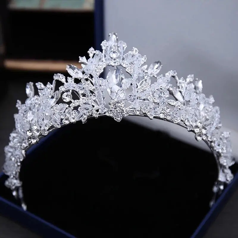 New Bridal Tiara String Crystal Tiara with Diamond Adult Birthday Tiara