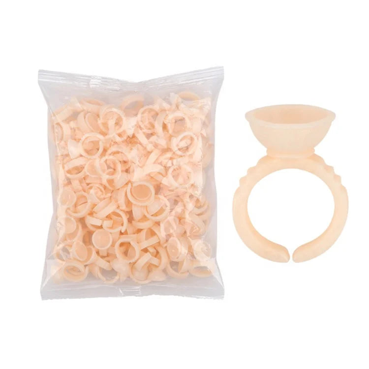 Permanent Makeup Ink Glue Ring Eyelash Extensions Tattoo Pigment Silicone Cup Holder