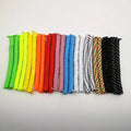 Mix-Colored Curly Sport Shoe Laces No-Tie Elastic Design Transparent Plastic Tips Features Polyester Material 4.5mm Diameter