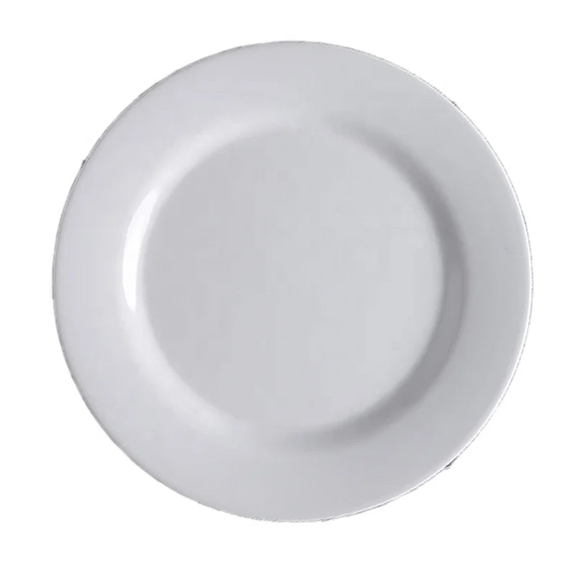 Hot Seller Restaurant Dinnerware 11 Inch White Large Round Melamine Charger Plate