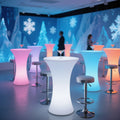 Modern LED Cocktail Table Atmospheric Luminous Waterproof Plastic for Outdoor Garden Wedding Hotel Use Also for Home Decor