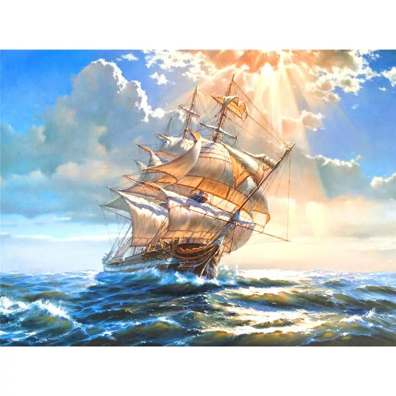 Chenistory DIY Handpainted Painting by Number Oil Paint by Numbers on Canvas Wall Art Gift Artcrafts Adults