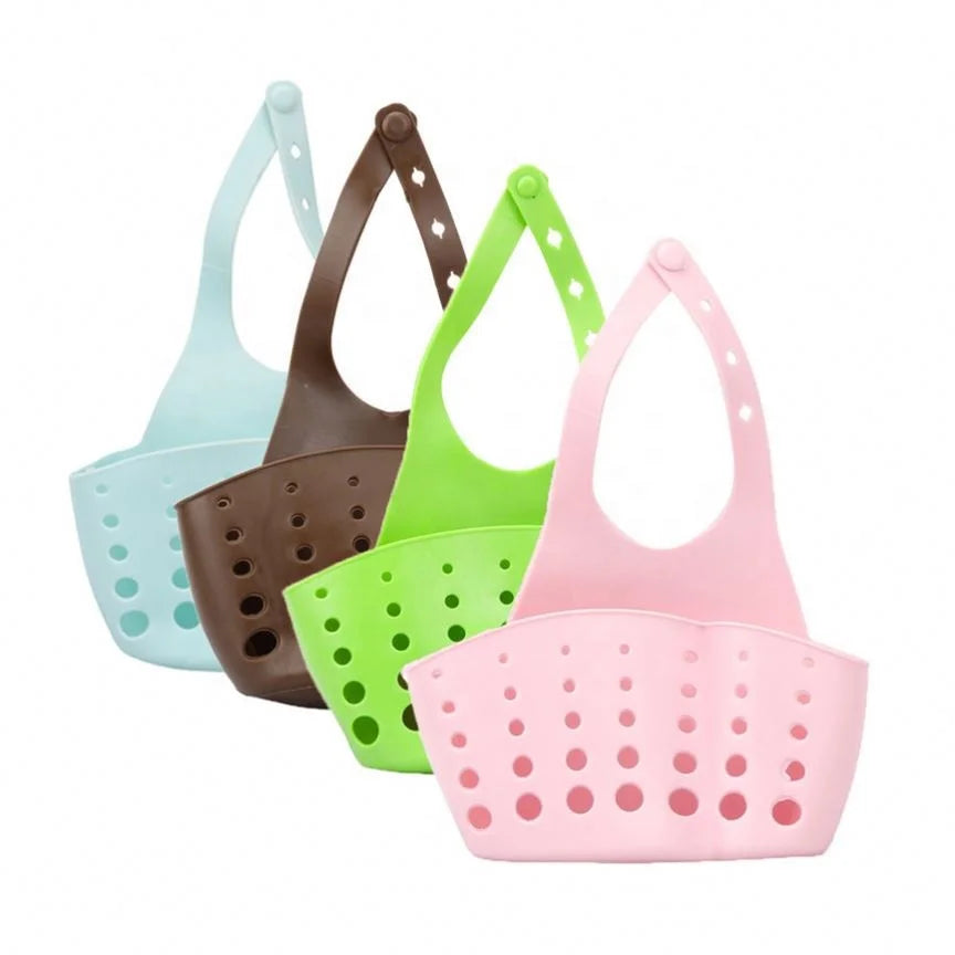 Kitchen Sink Sponge Holder Draining Rack Sink Kitchen Hanging Drain Storage Tools Storage Shelf Sink Holder Drain Basket