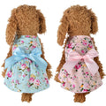 Factory Price Summer Cotton Pet Puppy Princess Dress Fancy Western & Classic Dog Skirt With Bowknot