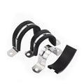 Rubber Coated Pipe Clip Cushioned Pipe Strap Stainless Steel Pipe Hanger with Rubber Lined Pipe Clamp