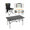Portable Metal Outdoor Folding Table Chair Set Popular Multi-Functional Camping Furniture with Minimalist Design for Parks Gym