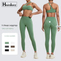 Wholesale Custom Logo Print Quick Dry Athletic Fitness Sustainable Solid Activewear Sports Workout Sets for Women Gym Wear