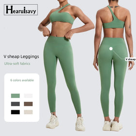 Wholesale Custom Logo Print Quick Dry Athletic Fitness Sustainable Solid Activewear Sports Workout Sets for Women Gym Wear