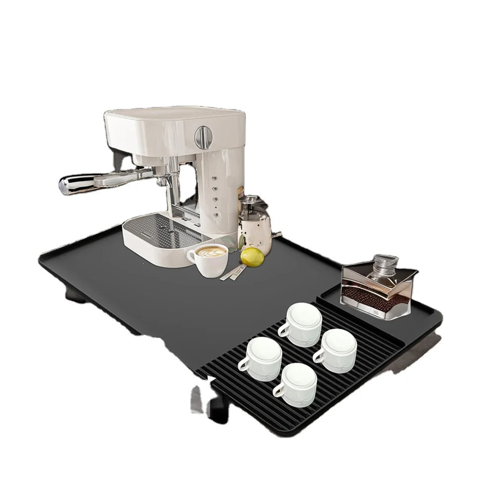 Silicone Grey Coffee Mat for Countertops for Coffee Maker and Espresso Machine