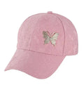 Autumn and Winter Elegant Fashion Lace Pattern Trend Rhinestone Butterfly Baseball Cap Plain Custom Baseball Cap