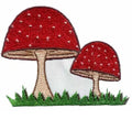 2.8 Inches Wide Embroidered Mushroom Patches Custom Fabrication for Jackets and Bags Iron-On Style Felt Fabric