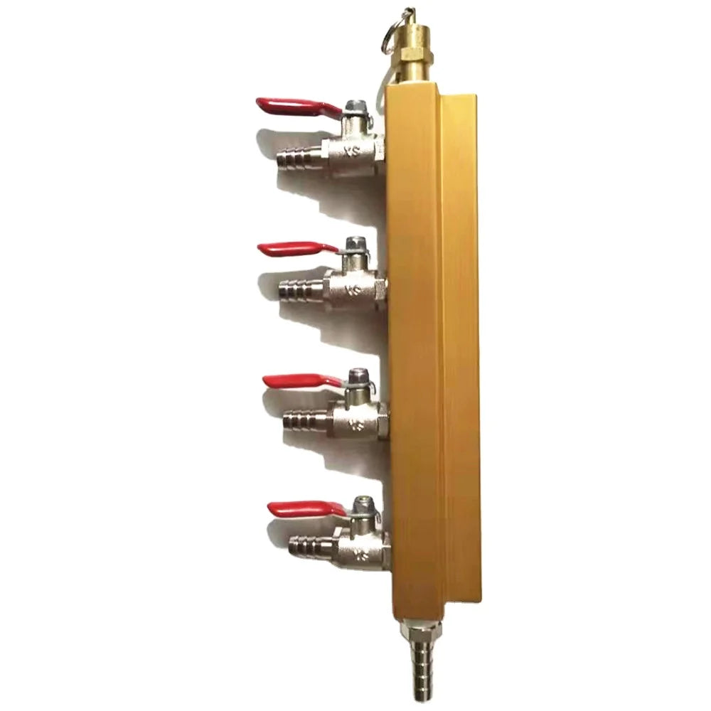 4 Way CO2 Beer Manifold Air Distributor Splitter