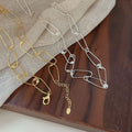 Fine Jewelry 18k Gold Jewelry Necklace Women 925 Sterling Silver Chunky Link Chain Necklace