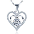 Hot Sale Fine Jewelry S925 Sterling Silver Full Diamond VVS1 Moissanite love Heart Pendant Necklace Valentine's Day Jewelry Gift