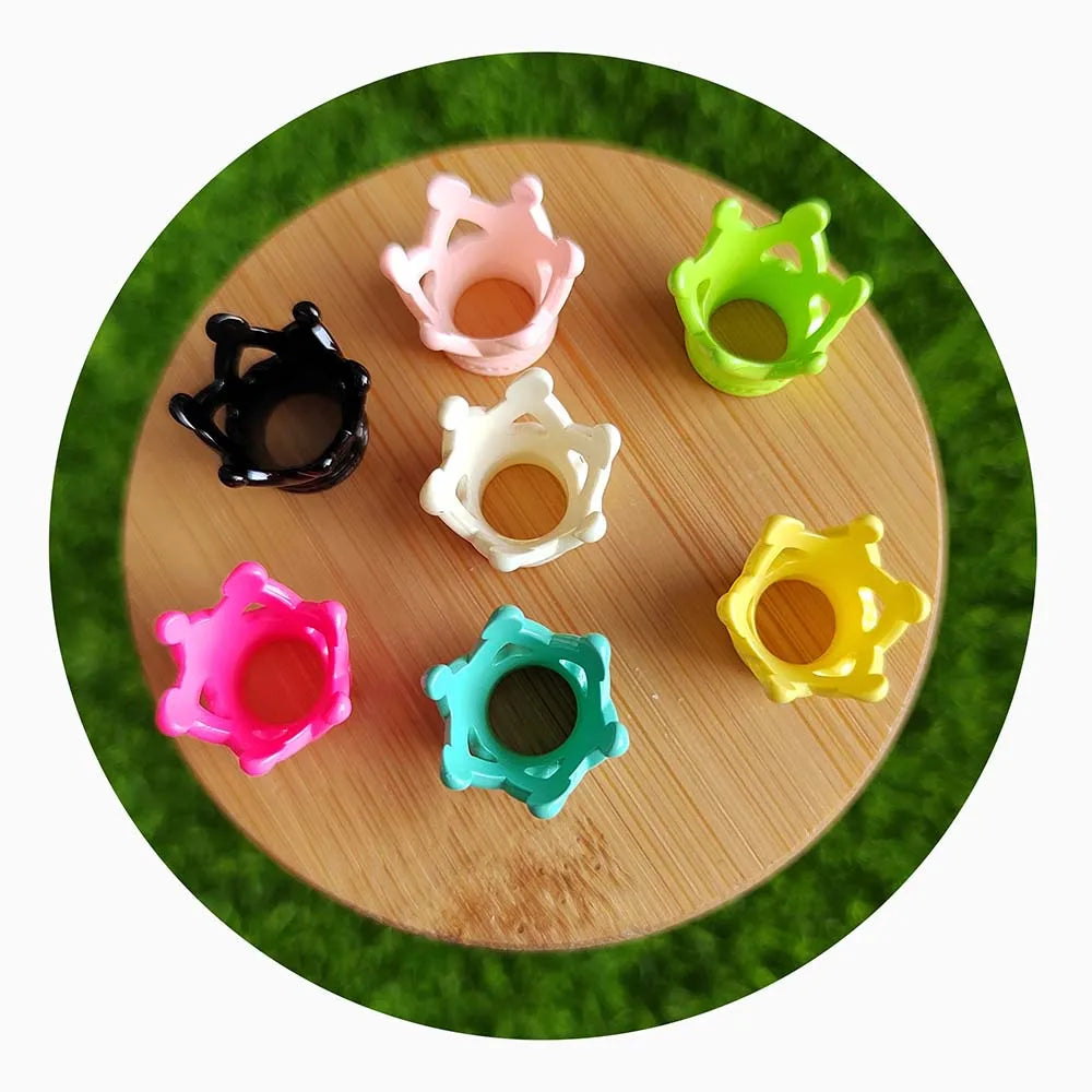 12*14mm Kawaii Mini Resin 3D Crown Figures Miniature Doll House Embellishments DIY Hair Bow Center Accessories Phone Case 100pcs