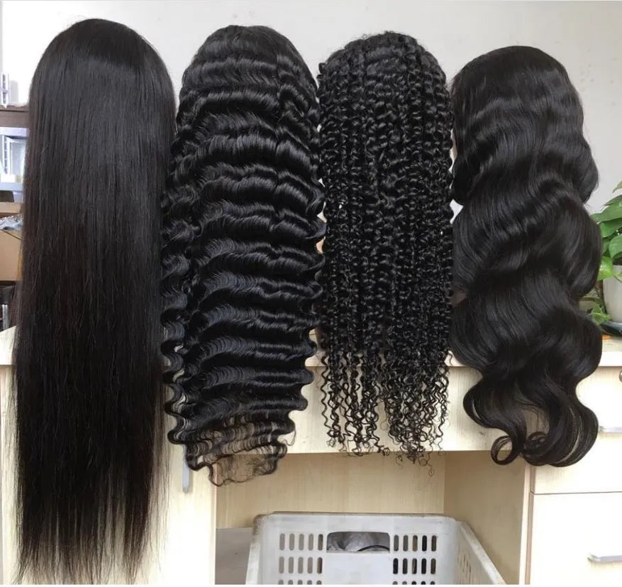 13X4 Lace Frontal Wig 300% Density Curly Deep Wave  Cuticle Aligned Raw Virgin Human Hair Wigs