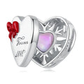 925 Sterling Silver Heart Shape Collection Charms Cat Love Paw Footprints Charms Fit for Charm Bracelet Fine Silver Jewelry
