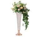 New Arrival Luxury Real Gold Diamond Stained Glitter Large Wedding Table Glass Flower Crystal Vase Christmas New Year