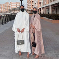 Loriya Islamic Clothing Women's Dresses Front Open Abaya Women Muslim Dress Nida Modest Cardigan Kimono Abaya Eid Ramadan
