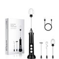 Rechargeable Milk Frother Handheld Foam Maker with Stainless Whisk for Cappuccino Latte Bulletproof Coffee Keto Diet Protein