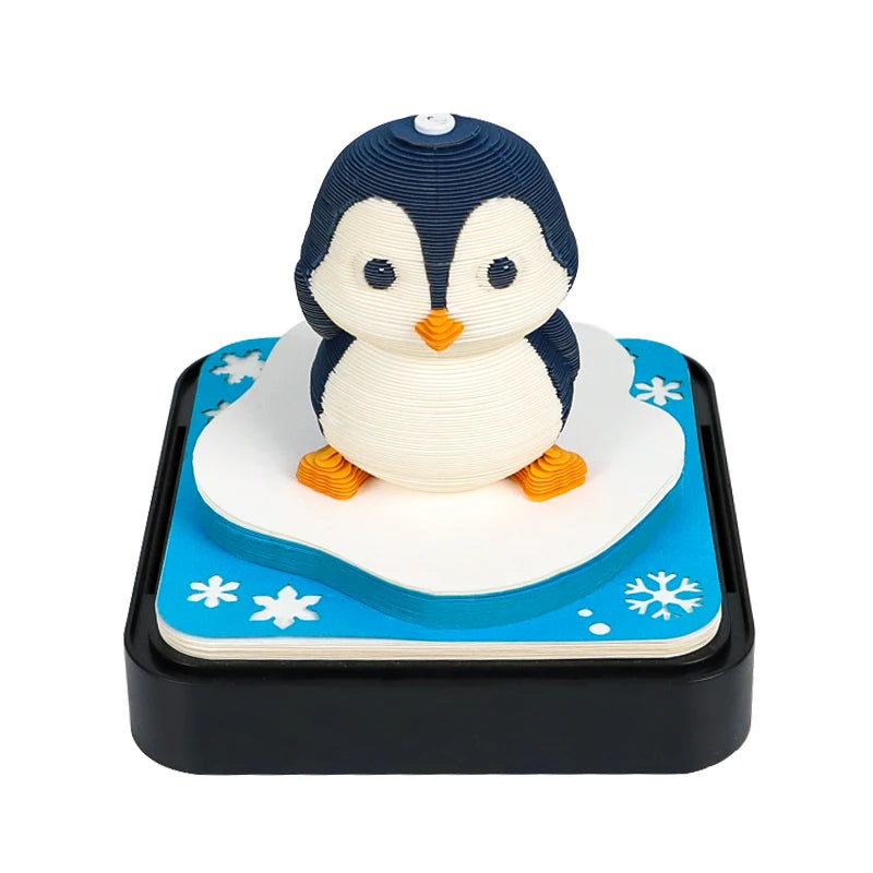 New Product Trends Carousel Penguin Panda 3D Memo Pad Custom Magical Calendar Paper Art Notepad Kawaii Stationery Gifts Items MegaBDM