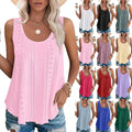 Custom Summer New Crewneck Sleeveless Solid Color Camisole Casual Vest Breathable Knitted Sleeveless Women's T-shirts  Clothing