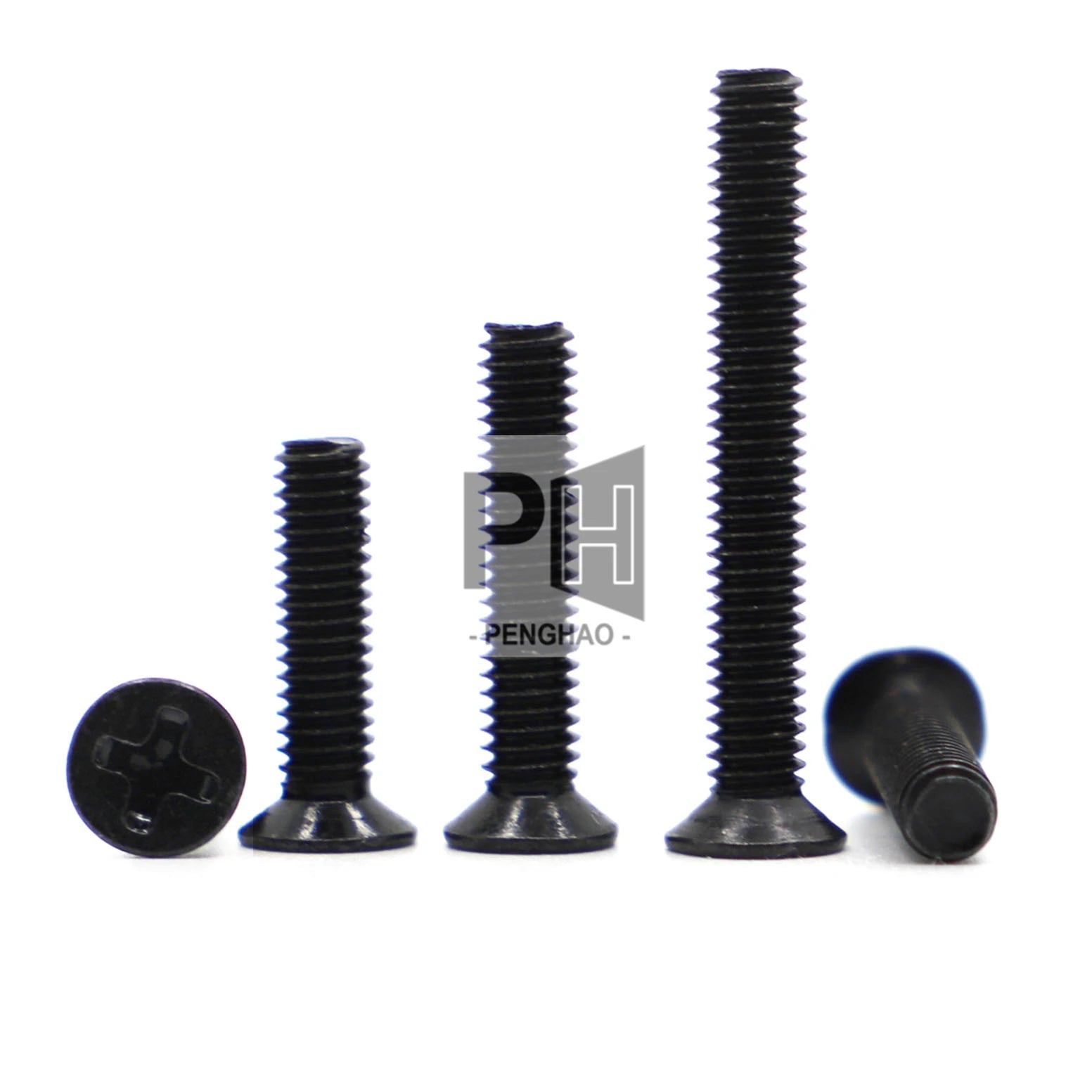 Black Oxidation Flat Head Screw M1 M1.2 M1.4 M1.6 M2 M2.5 M3 M4 M5 Mini Micro Computer Small OEM Cross Bolt Notebook Screws