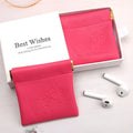 White Leather Jewelry Bags Emboss Headset Watch Packaging Jewelry Gift Leather Pouch With Magnet