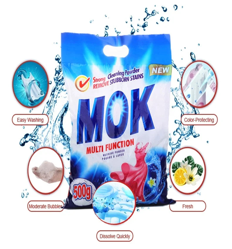 Popular Factory Wholesale Eco-Friendly Soap Washing Detergent Powder for Apparel with Floral & Lemon Fragrance and Stain Remover