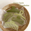 BPHNE Wholesale Korean Mustard Green Big Hair Claw Clips Cellulose Acetate