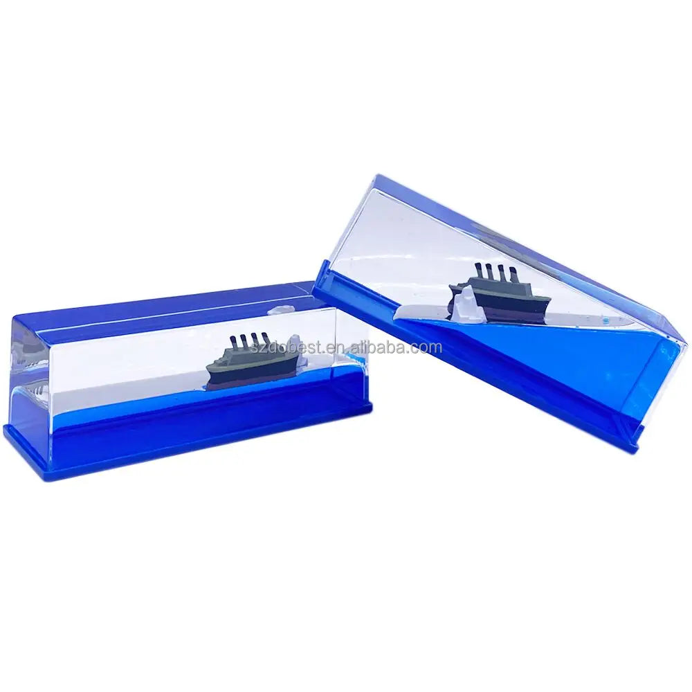 Shaking 3d Ship Cruise Fluid Box Liquid Motion Toys Paperweight Floating