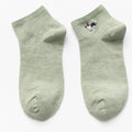 Women's Winter Autumn Breathable Socks Cozy Ankle Socks with Cats Design New Year's Plain Carton Socks with Logo on Cuff