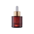 Luxury 50ml Amber Glass Serum Bottle with Essential Oil Dropper for Cosmetic Packaging Packed in Carton