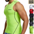 Custom Logo Quick Drying Breathable Men's Sporty Tank Tops Compression Soft Sleeveless T-Shirts Lightweight Gym Vest for Men