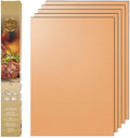 Copper Grill Mats Non Stick Copper Grilling Mats Reusable and Easy to Clean Works on Electric Gril