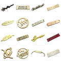 Clothing Custom logo Perforated Engravable Brand Label Metal Tags for Garment