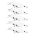 5pcs Transparent Fishing Lure Blank Hard Body Sinking Bait Fishing Bass Lure Fishing Lure Artificial Bait Crankbait Unpainted Ra