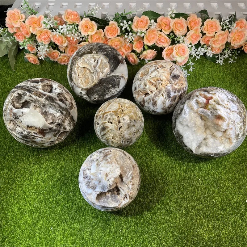 Natural Magic Healing Crystal Druzy Ball Sphalerite Sphere for Home Decoration