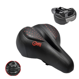 RTS Soft Bicycle Saddle Comfortable Wide Memory Foam Padded Bike Seat with Ventilation Absorbs Shock Accessories