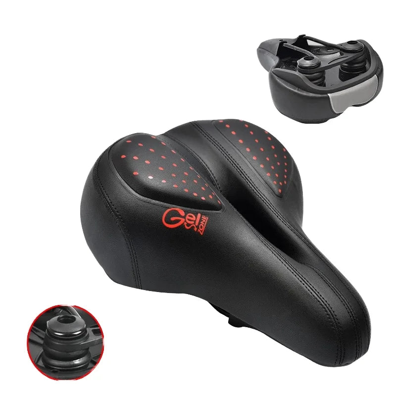 RTS Soft Bicycle Saddle Comfortable Wide Memory Foam Padded Bike Seat with Ventilation Absorbs Shock Accessories