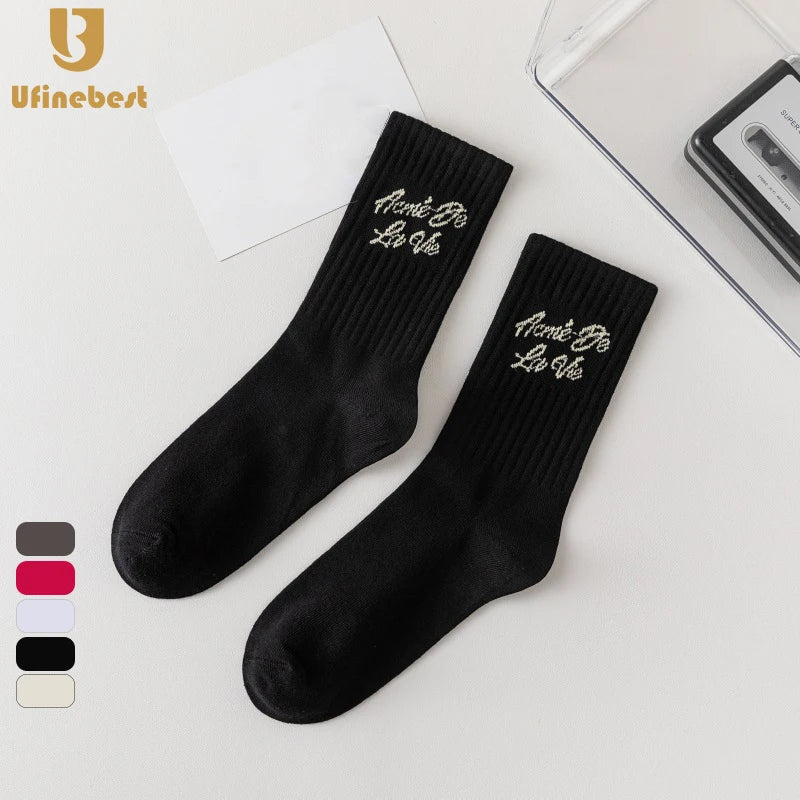 Fleece Custom Knit Embroidered Basketball Women Design Socks Man Sport Sock Sports Athletic Cycling Terry Hip-hop Socks