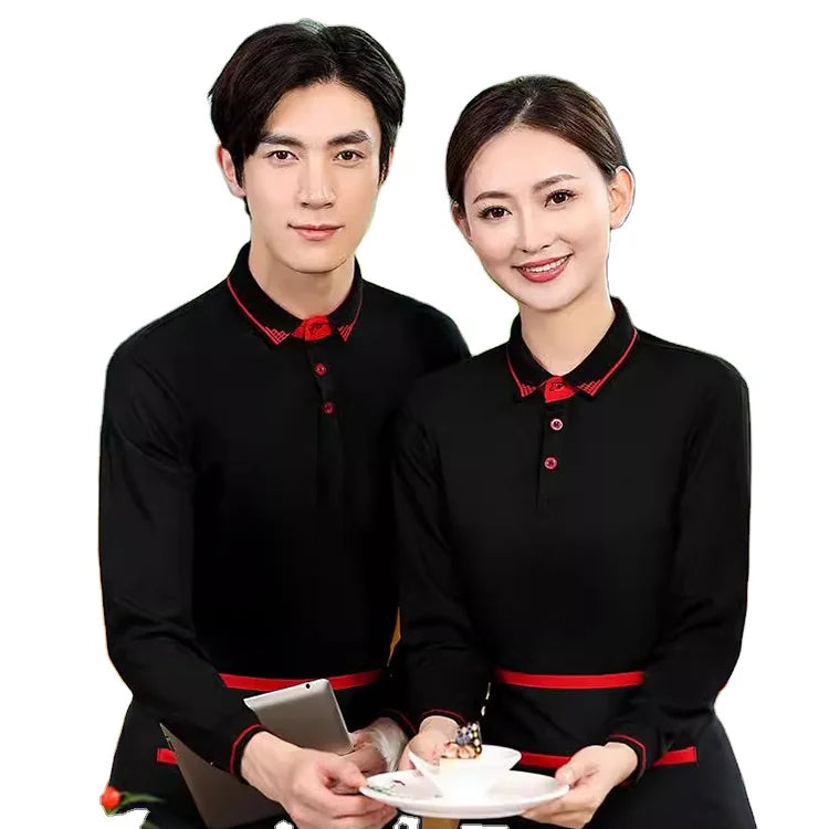 Work Clothes Short Sleeve T-shirt Tooling Summer Barbecue Fast Food Restaurant Clothing Tooling Polo Shirt Working Clothes