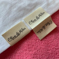 China Supplier Cotton Tape Clothing Name TagsT-Shirt Bottom Natural Cotton Hem Tags