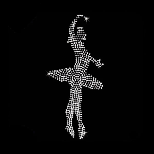 Bling Dance Gilrs Iron on Transfers Rhinestone Heat Transfer Dance Decal Designs