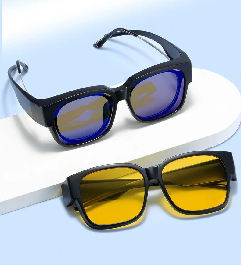 2024 New Portable UV400 Polarized Sunglasses Myopia Cover Mirror Big Size Custom Logo Tac Lenses PC for Men Women for Driving