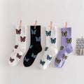 Wholesale Funny Ladies Socks Fashion Custom Cotton Womens butterfly Socks