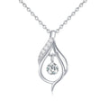 Classic 1 Carat Diamond Eternal Pendant Necklace 925 Sterling Silver Crystal Water Drop Shape Pendant for Women